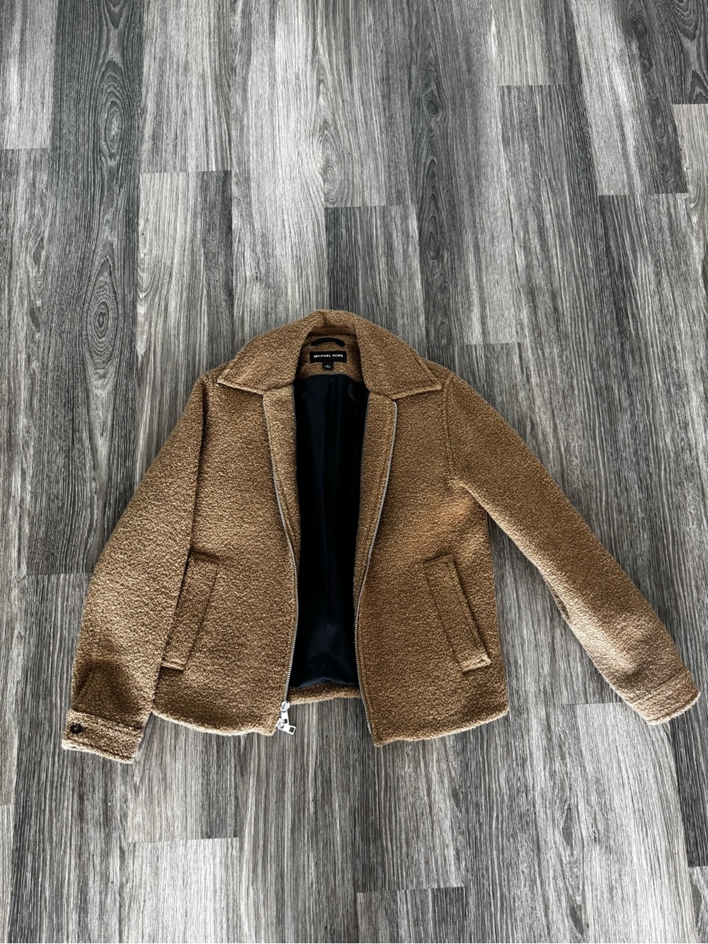 Michael Kors Men's Brown Sherpa Zip Jacket